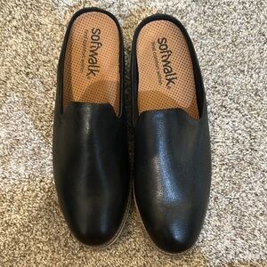 SoftWalk Black Loafers Slip-Ons Classic Design